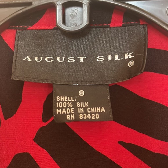 August Silk: Casual Work Office 100% Silk Long Sleeve Button Down Blouse Size S. - Picture 2 of 5